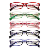 5-Pack Blue Light Reading Glasses Daily Computer Reader Suitable Variety Face